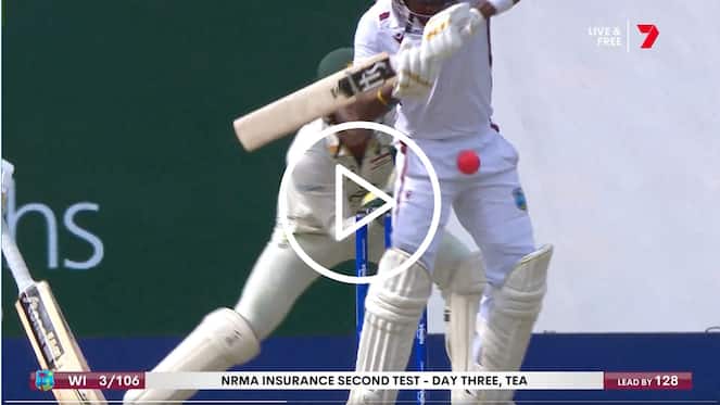 [Watch] Hodge Finds An Interesting Way To Deflect Nathan Lyon During AUS vs WI 2nd Test
